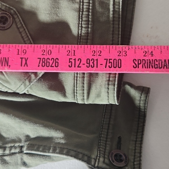 Hollister Jacket Womens XS Lace Back Drawstring Waist Military Green Grunge - Picture 8 of 11